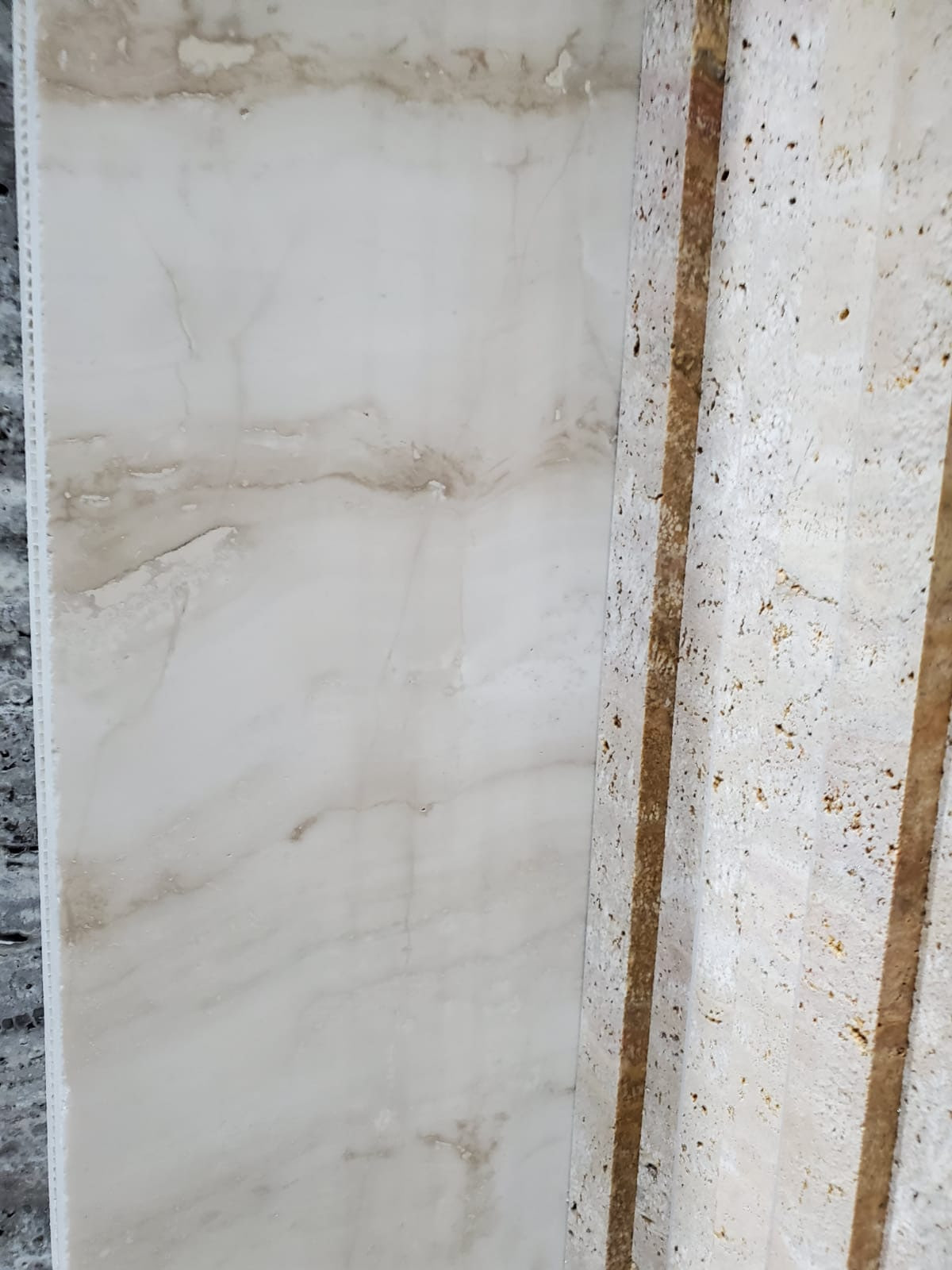 Травертин белый Абасабад
 /Travertine white Abasabad/ заполненный, полированный — фото 2