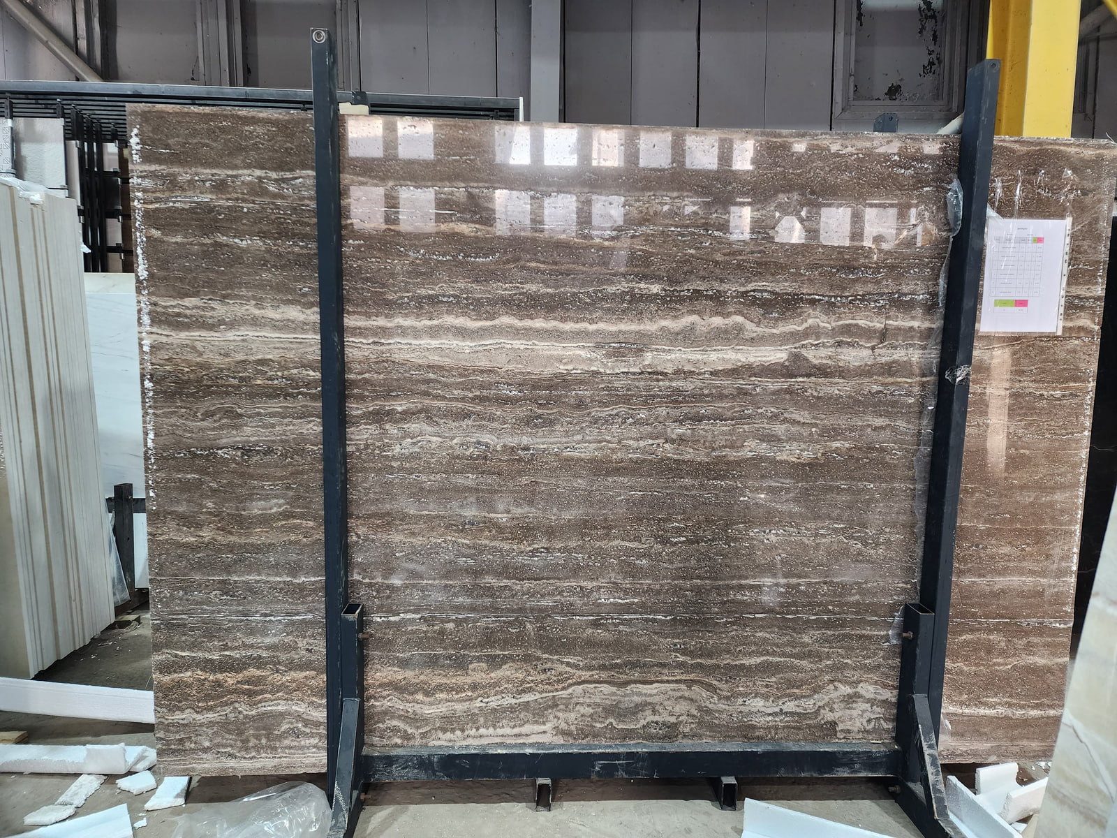 Травертин финиковый /Travertine khormaei/ заполненный, полированный — фото 2