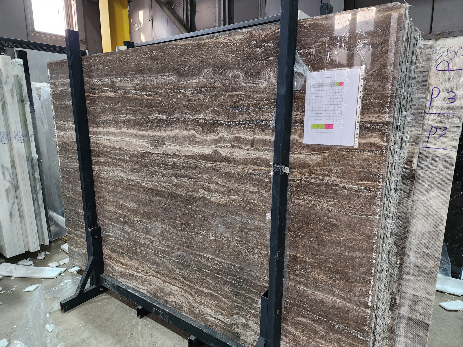 Травертин финиковый /Travertine khormaei/ заполненный, полированный — фото 4